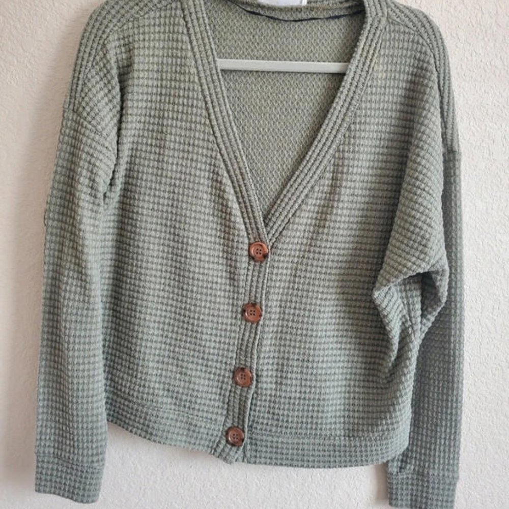 Double Zero waffle knit cardigan